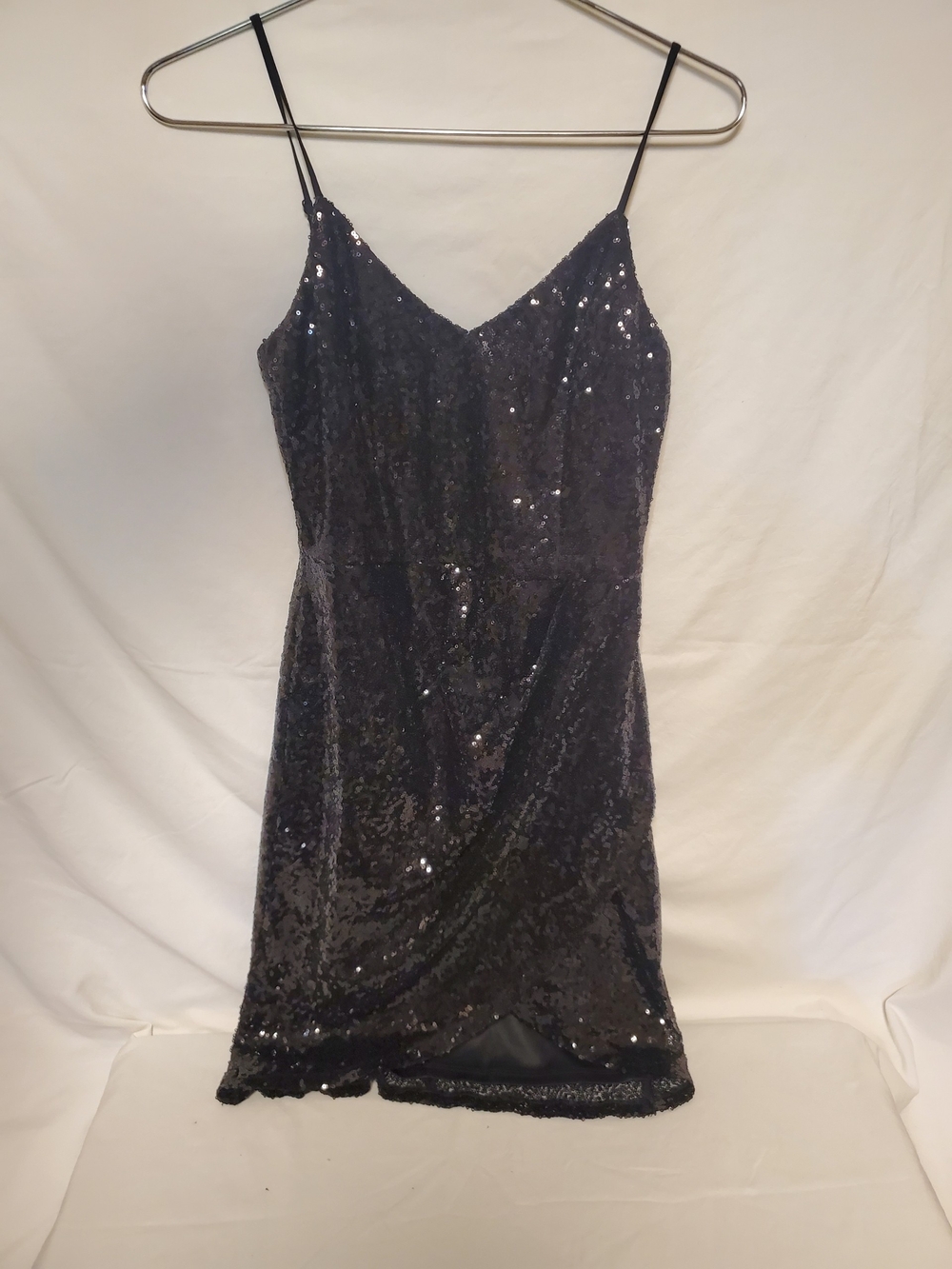 Lulu's Black Sequin Mini Dress